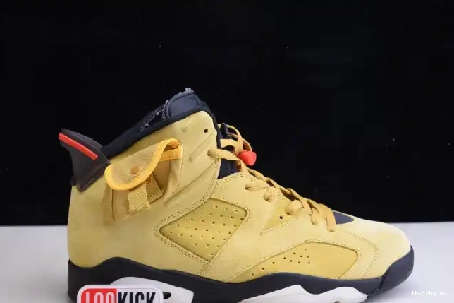 Reps TB YELLOW TRAVIS AIR SCOTT CN1084-300 X 6 JORDAN 0610